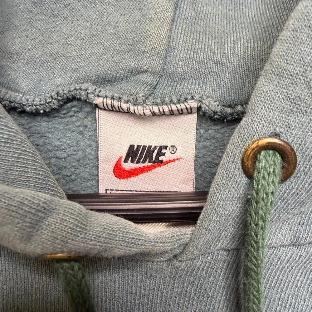 Nike Hoodie Mens Large Green Vintage 90s Made in USA Embroidered Swoosh Faded
